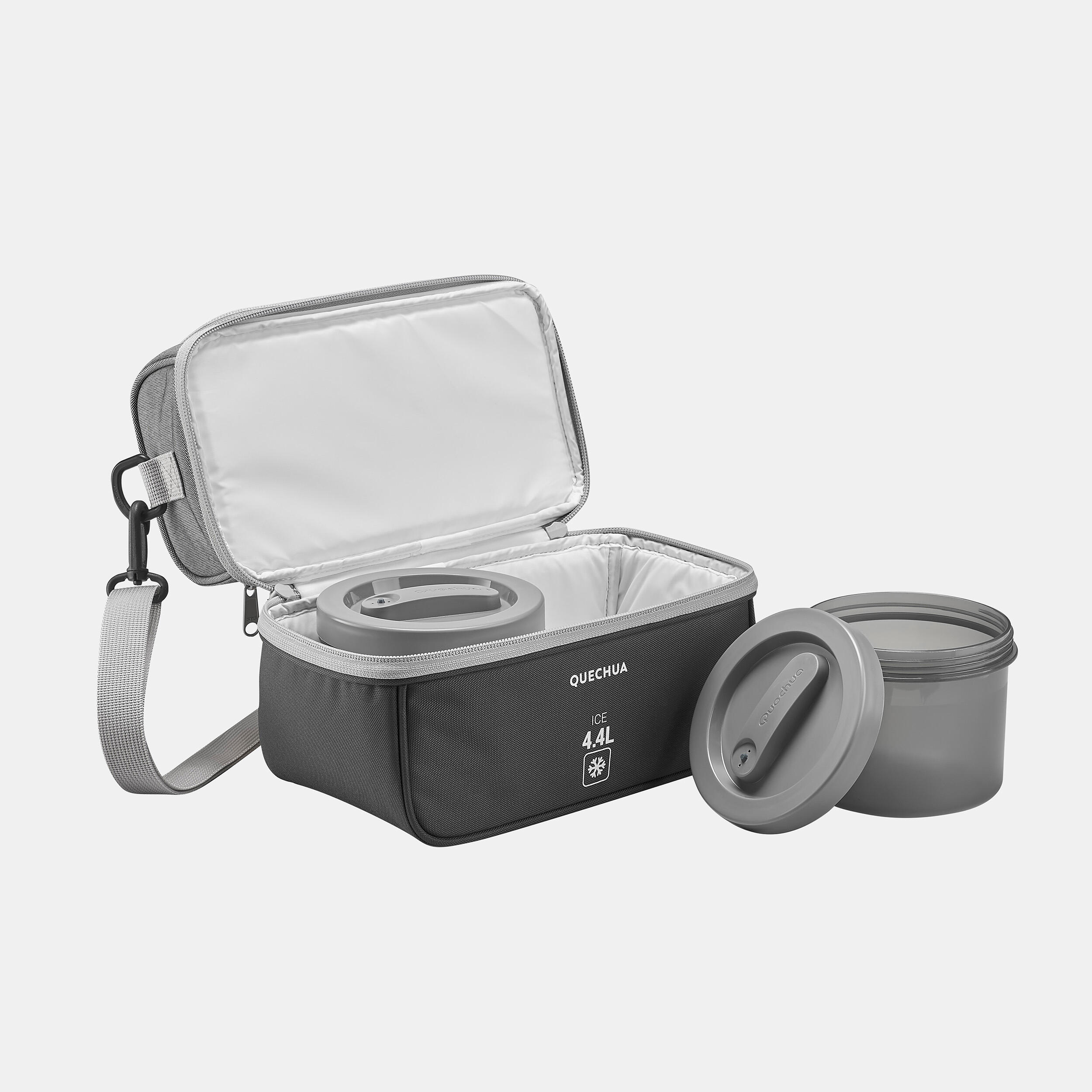 Camping Lunch Box 4.4 L - 100 Grey - QUECHUA