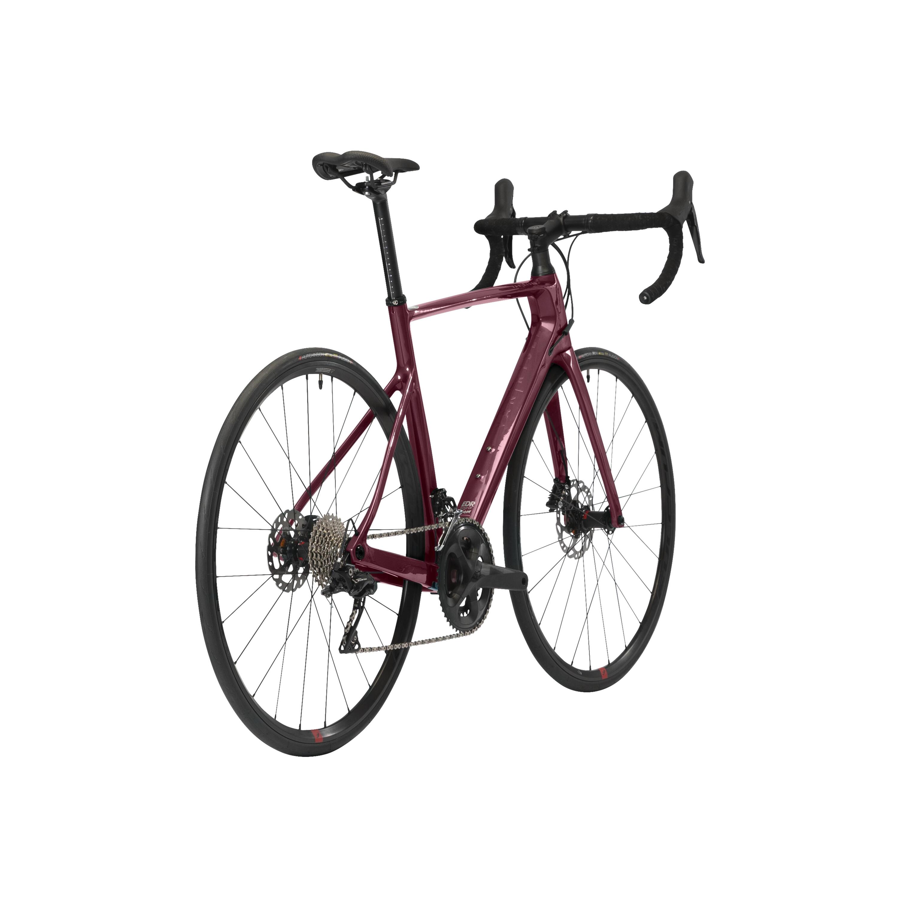 Women's Road Bike EDR Carbon Disc 105 - Burgundy 3/8