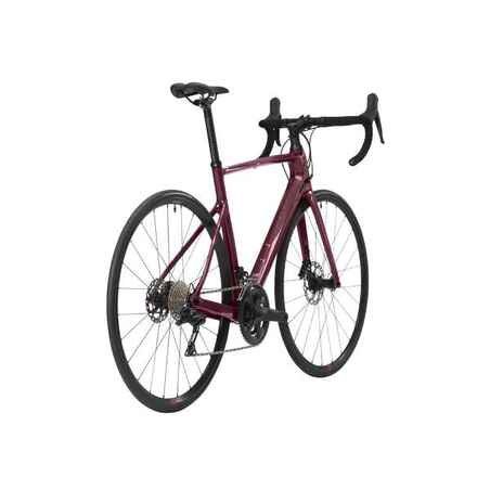 Women's Road Bike EDR Carbon Disc 105 - Burgundy