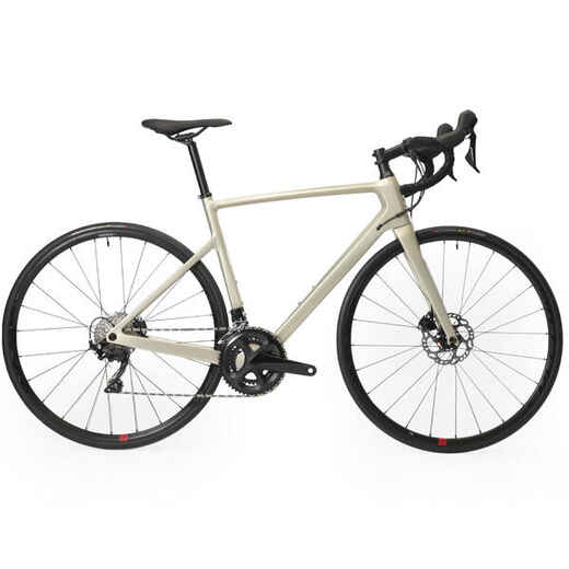 
      Women's Road Bike EDR Carbon Disc 105 - Beige
  