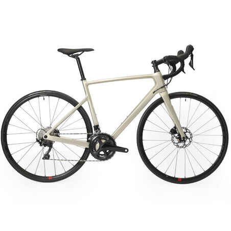 Women's Road Bike EDR Carbon Disc 105 - Beige