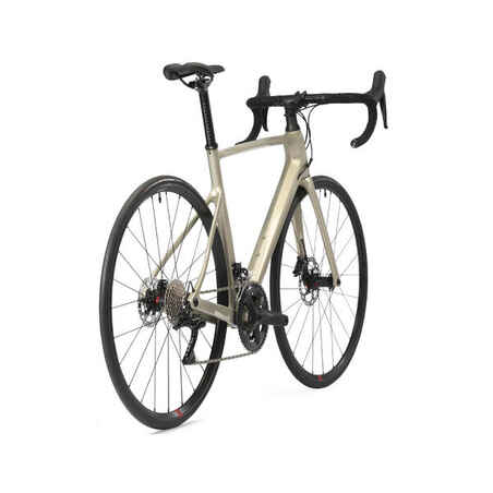 Women's Road Bike EDR Carbon Disc 105 - Beige