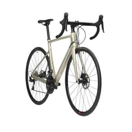 Moteriškas plento dviratis „EDR Carbon Disc 105“, smėlio spalvos