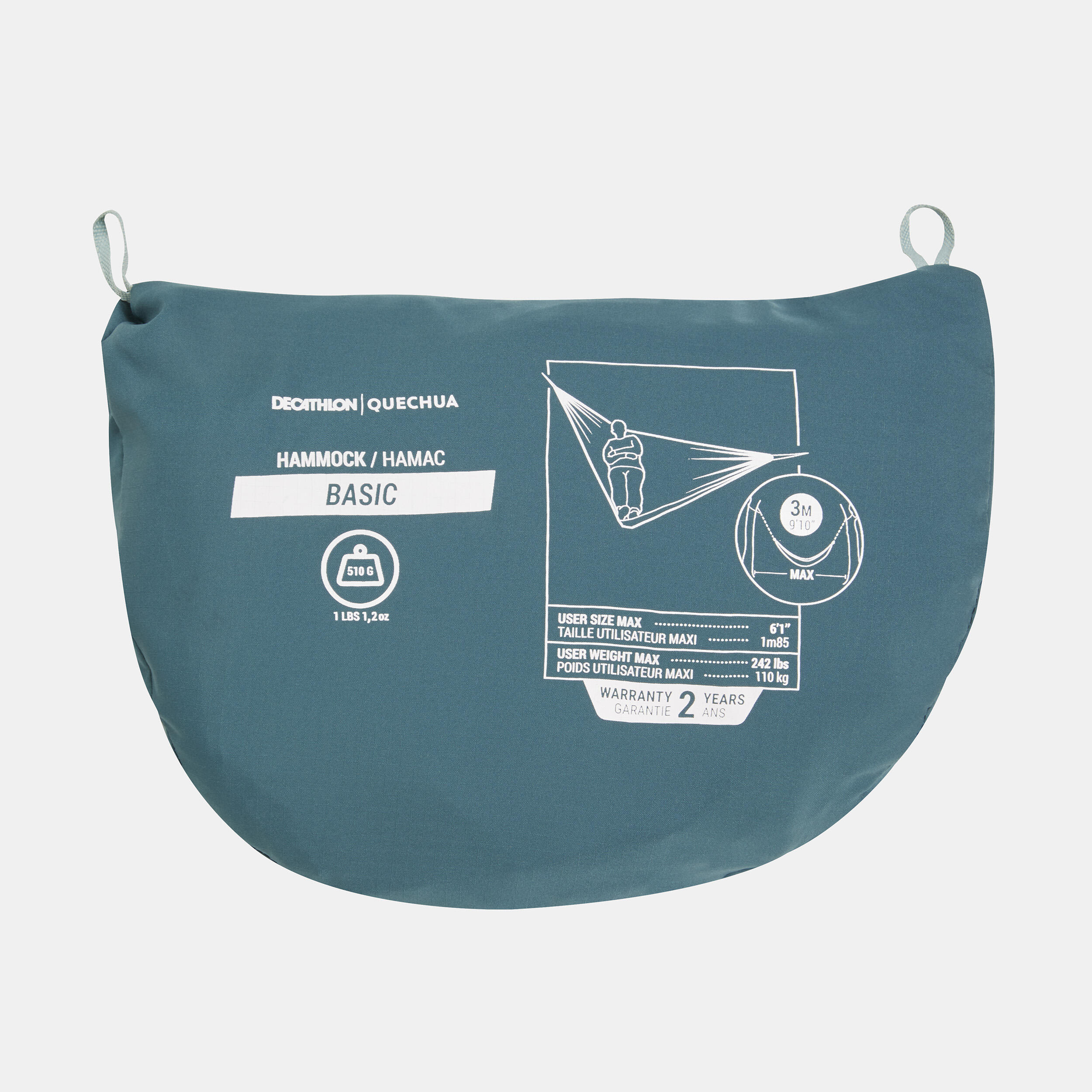 Hamac pour 1 personne Basic 300 x 150 cm - QUECHUA