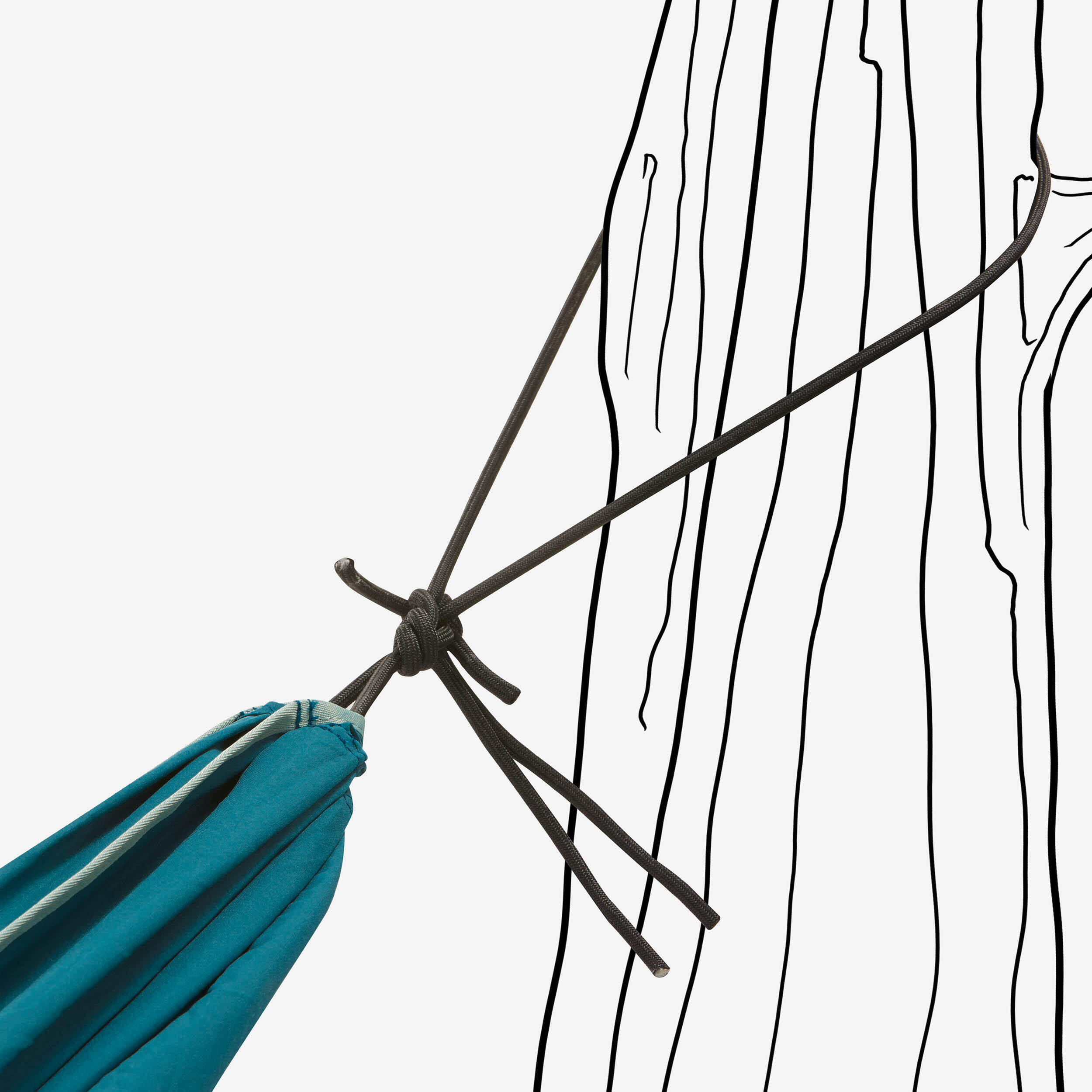 Basic Hammock 1 Person - Blue  300 x 150 cm - 1 Person -  4
