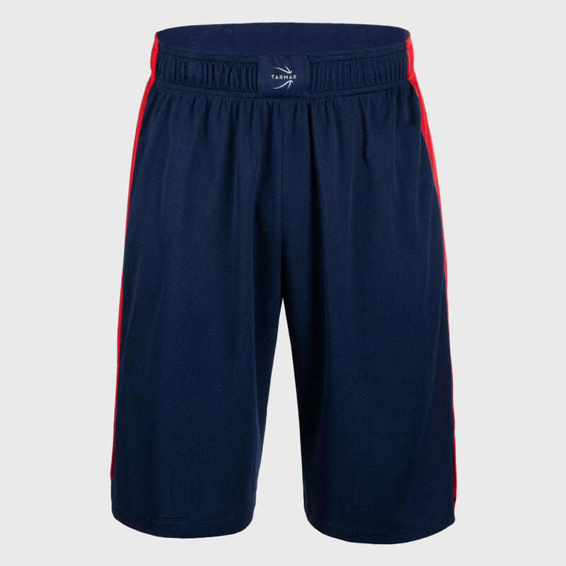 Men's Basketball Shorts SH500 - Dark Blue/Red