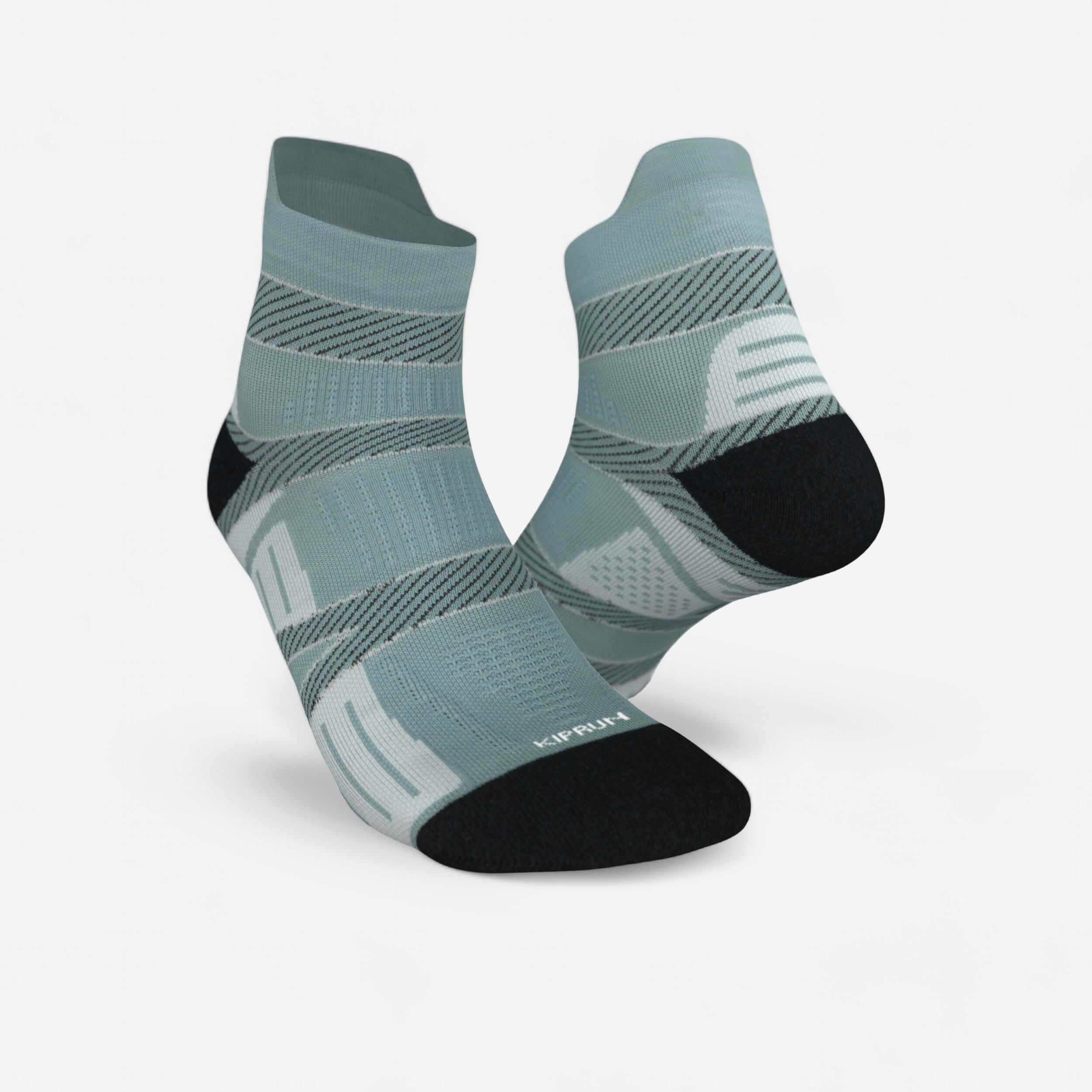 

Strap Thin Running Socks - Grey -  By KIPRUN | Decathlon