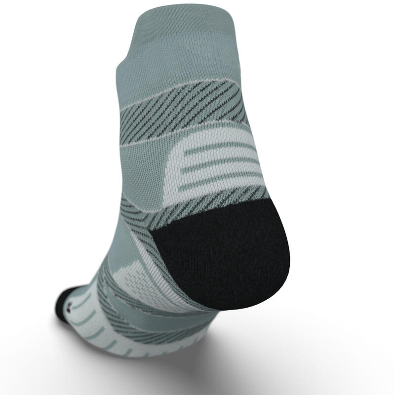 Laufsocken dünn Kiprun Strap grau