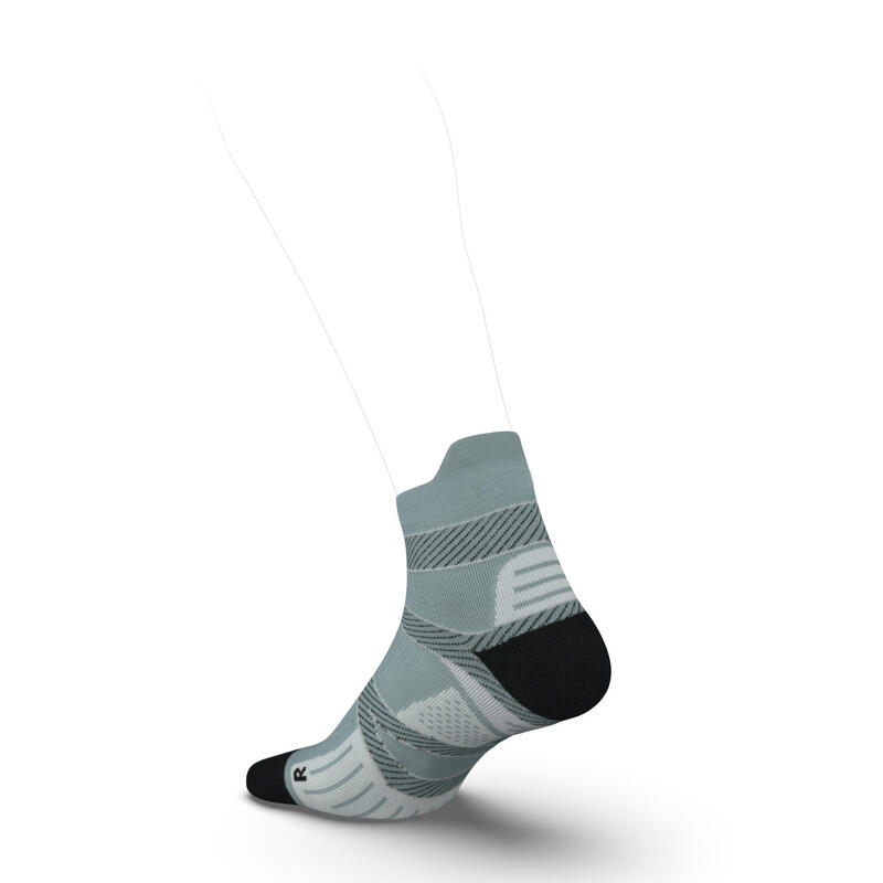 束帶式薄跑步襪 - 灰色