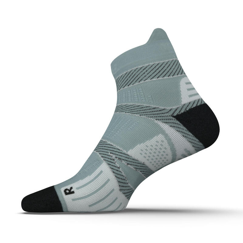 Laufsocken dünn Kiprun Strap grau