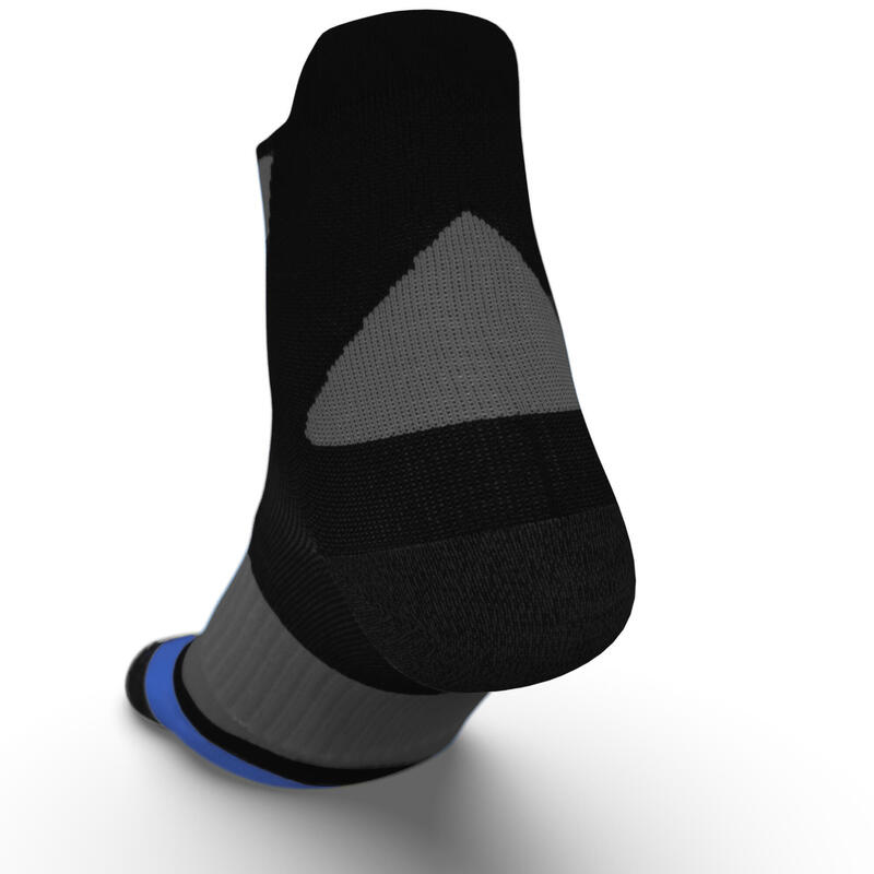 跑步束帶式厚運動襪 - 黑色／藍色