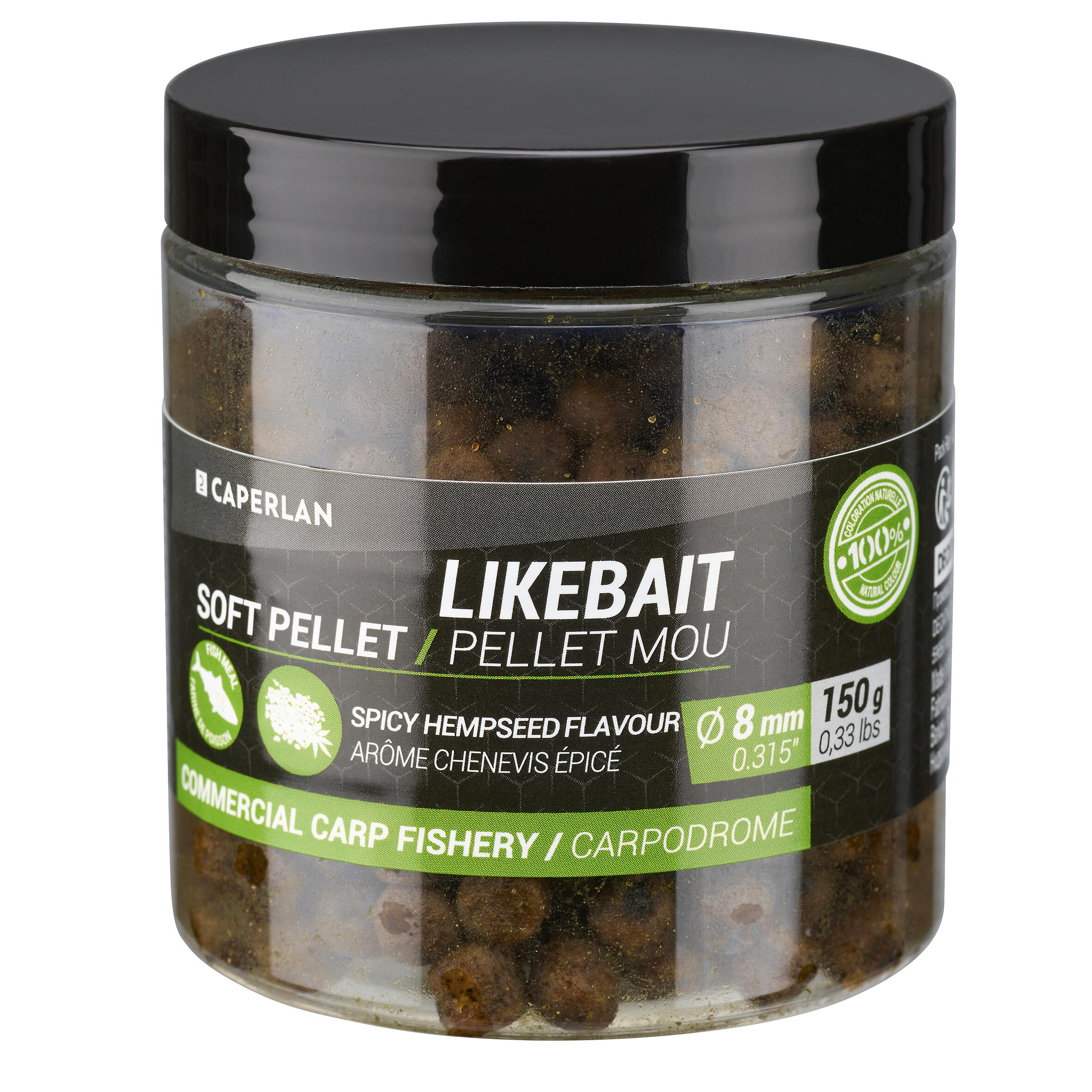 CAPERLAN Pelety Likebait Soft 8 mm konopné semeno bez · záber 3