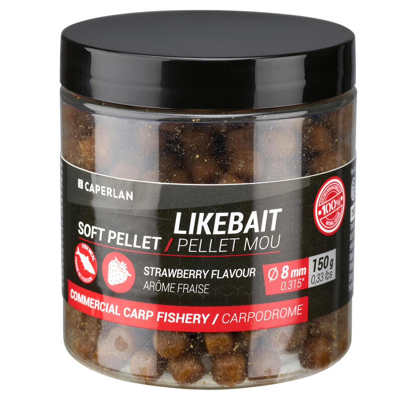 Miękki pellet haczykowy CAPERLAN likebait 8 mm truskawka