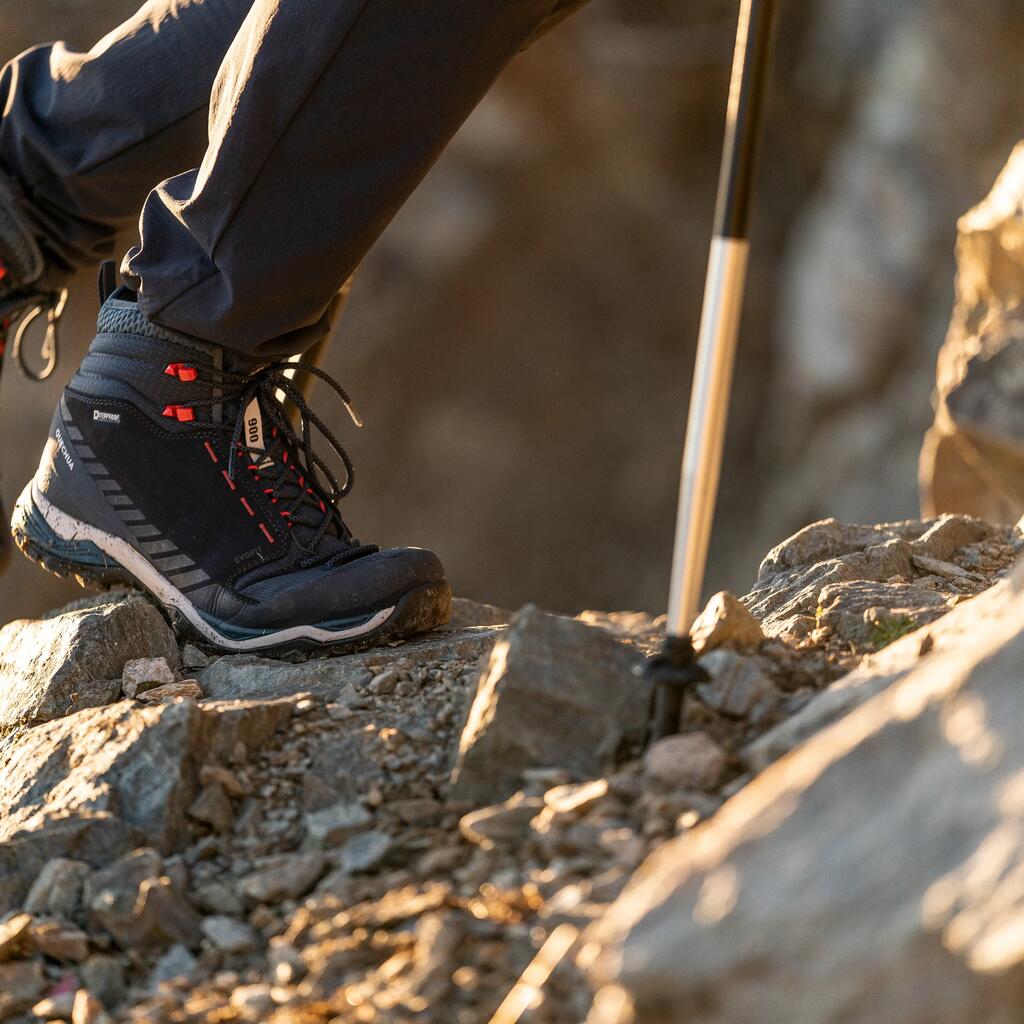 Women’s waterproof mountain walking boots - MH900 Mid - Blue