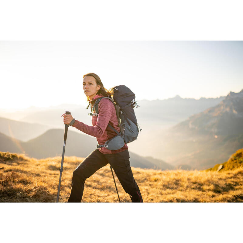 Dun fleece vest voor wandelen dames MH520 Light roze