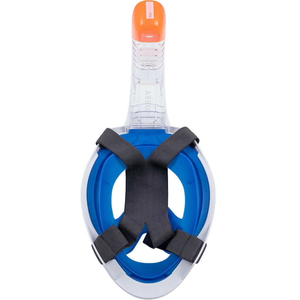 Kit Snorkel Máscara Easybreath 500 + Aletas Adulto Azul