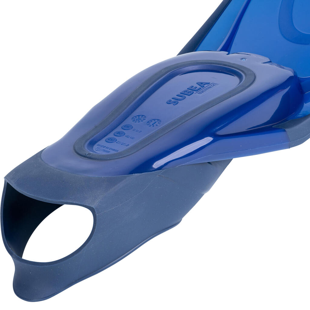 Adults' snorkelling kit Easybreath 500 mask fins - blue