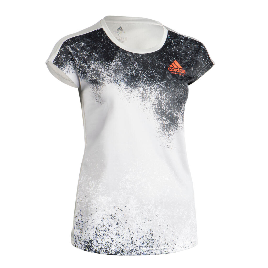 Women's Short-Sleeved Handball Training Shirt - White/Grey