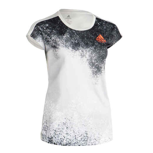 
      Women's Short-Sleeved Handball Training Shirt - White/Grey
  