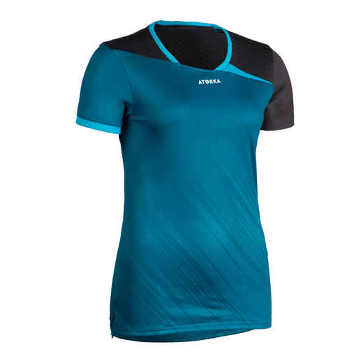 
      Sieviešu handbola sporta krekls “H500”, zils/melns
  