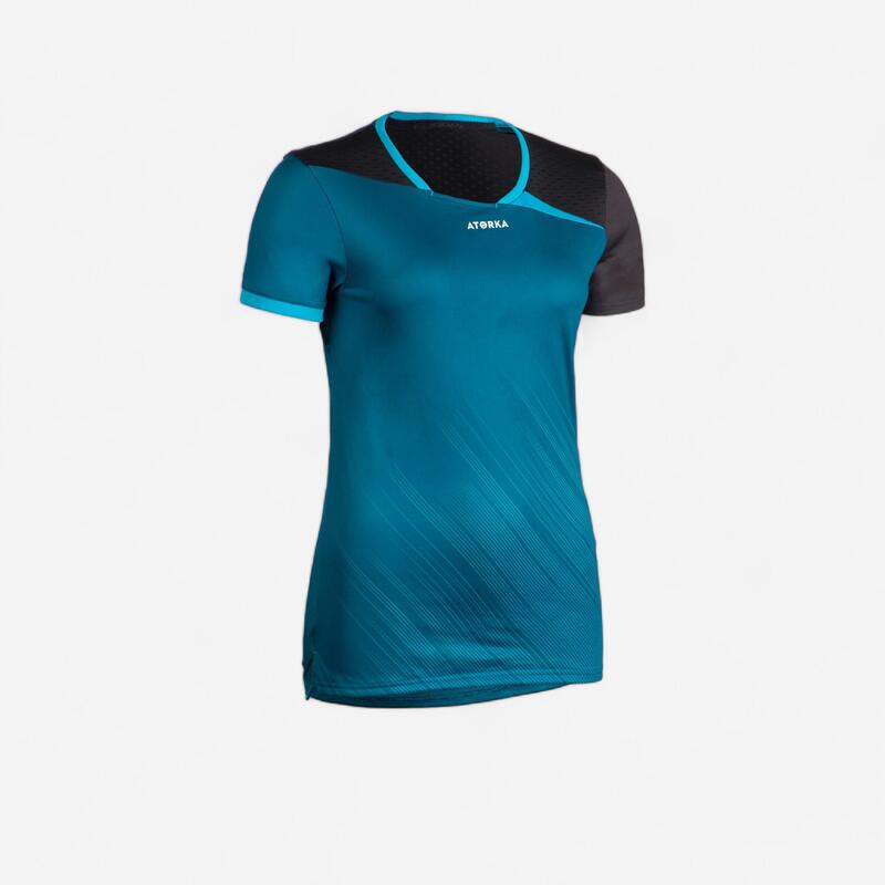 Damen Handball Trikot - H500 blau/schwarz