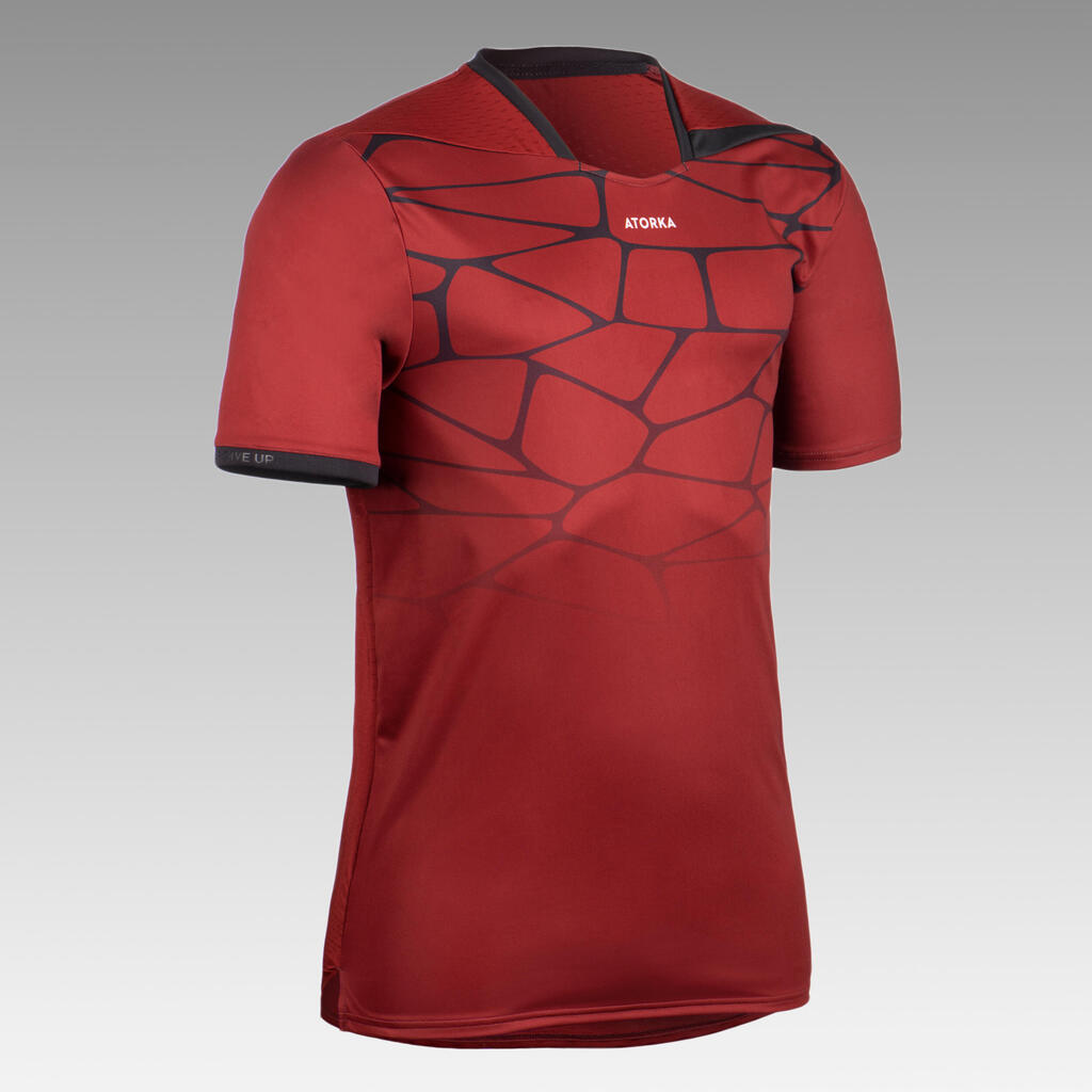 Vīriešu handbola krekls “H500”, sarkans/melns