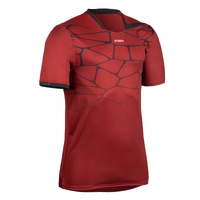 Maillot manches courtes de handball Homme - H500 rouge noir