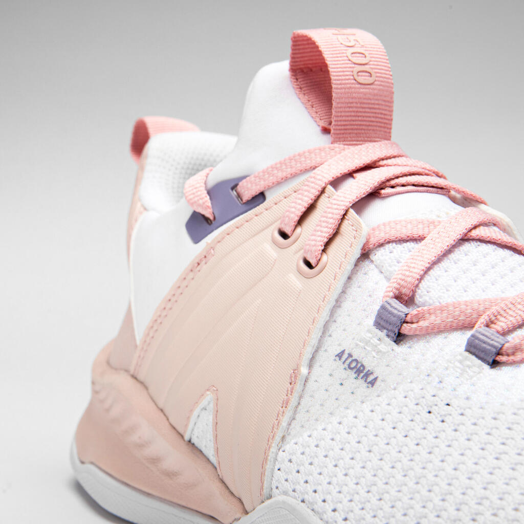 Men's/Women's Handball Shoes H500 Faster - Pink/White