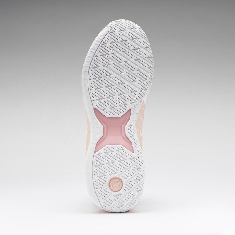 Zapatillas de balonmano Unisex - H500 FASTER rosa blanco