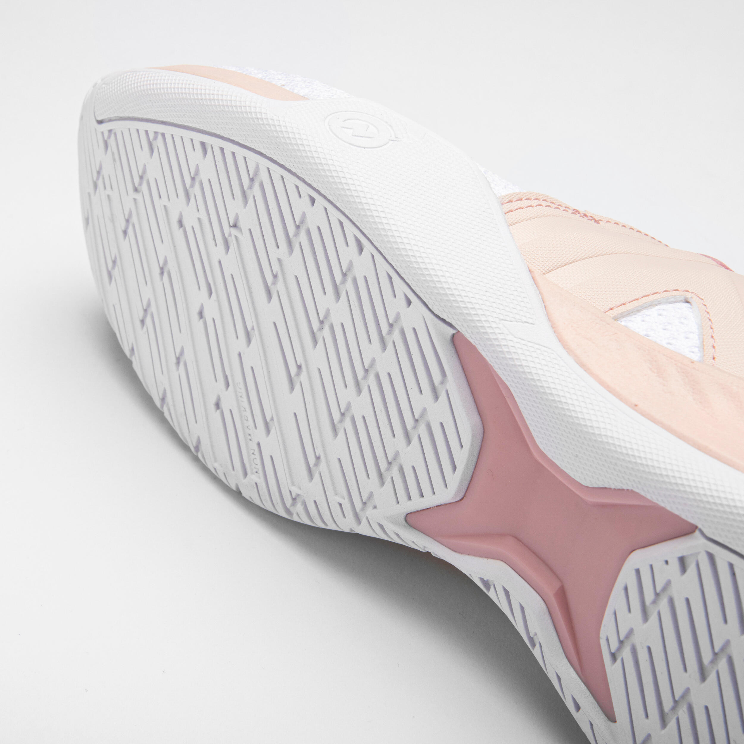 Zapatillas de balonmano Unisex - H500 FASTER rosa blanco 11/16