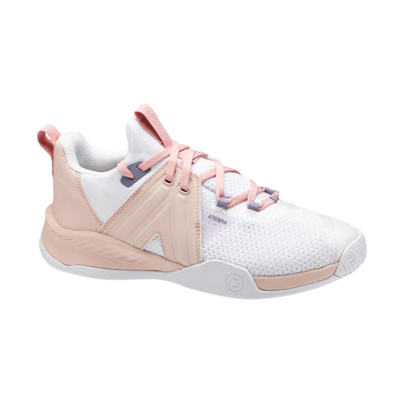 Chaussures de handball Homme/Femme - H500 FASTER rose blanc