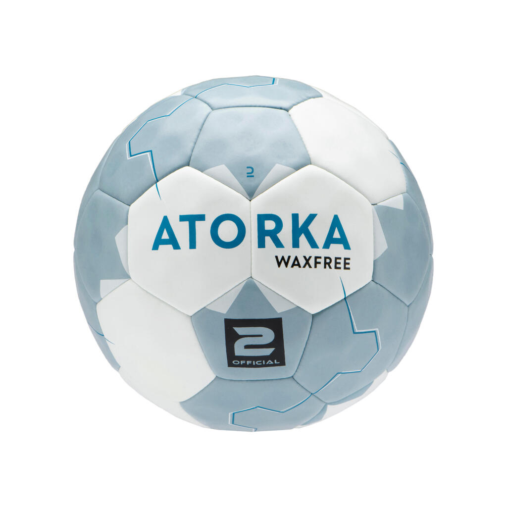 Handbola bumba lietošanai bez sveķiem, 2. izmērs, zila/pelēka