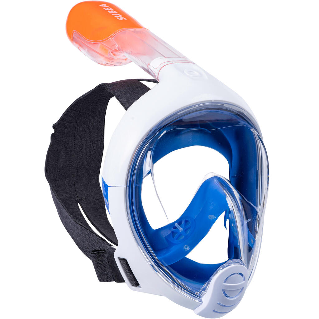 Schnorchel-Set Kinder mit Maske und Flossen - Easybreath blau