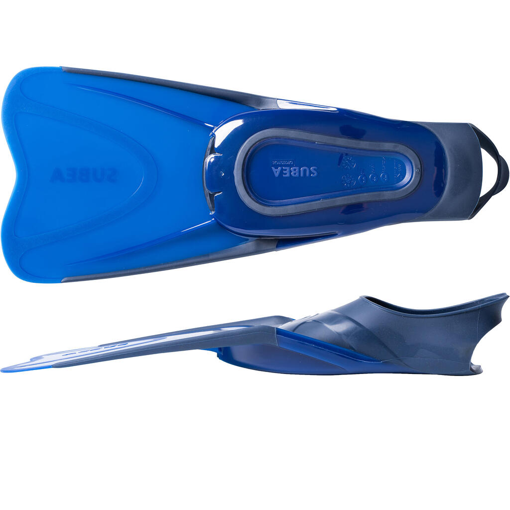 Kids’ Snorkelling Kit Fins and Easybreath mask - Blue