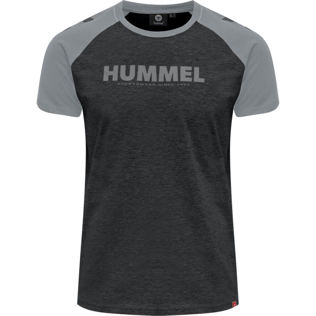 Men's Short-Sleeved Handball Top Legacy Blocked - Black/Grey