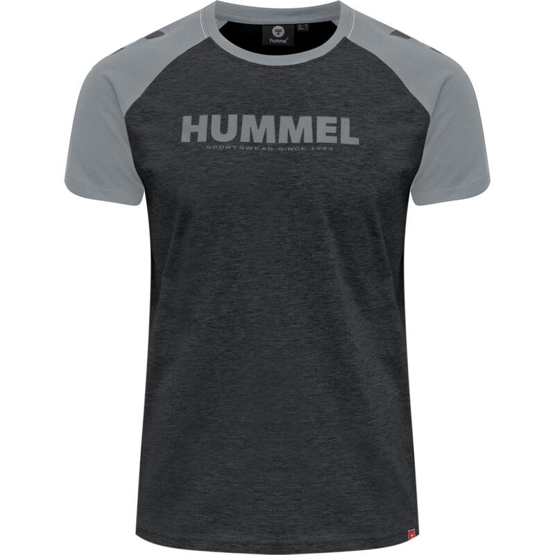 Camiseta de balonmano Hummel MC Legacy Blocked Adulto negra gris