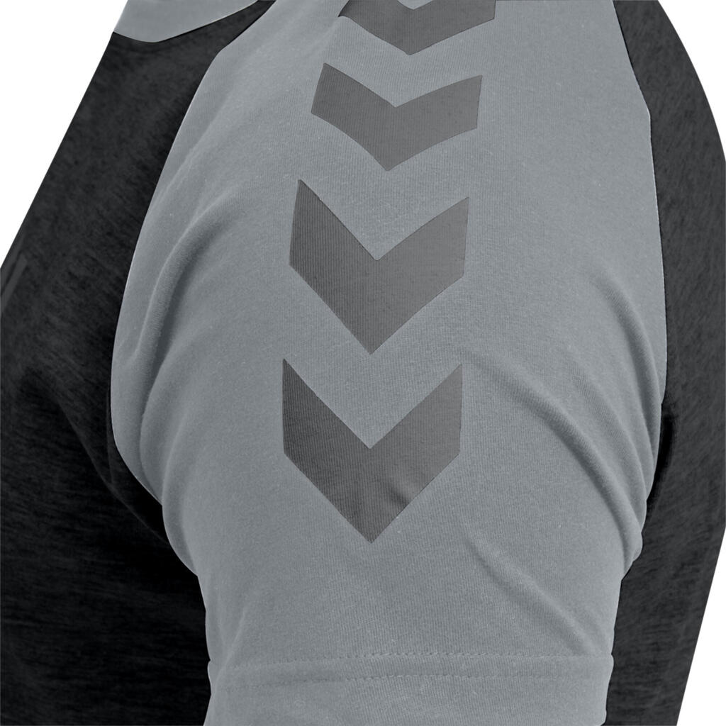 Men's Short-Sleeved Handball Top Legacy Blocked - Black/Grey