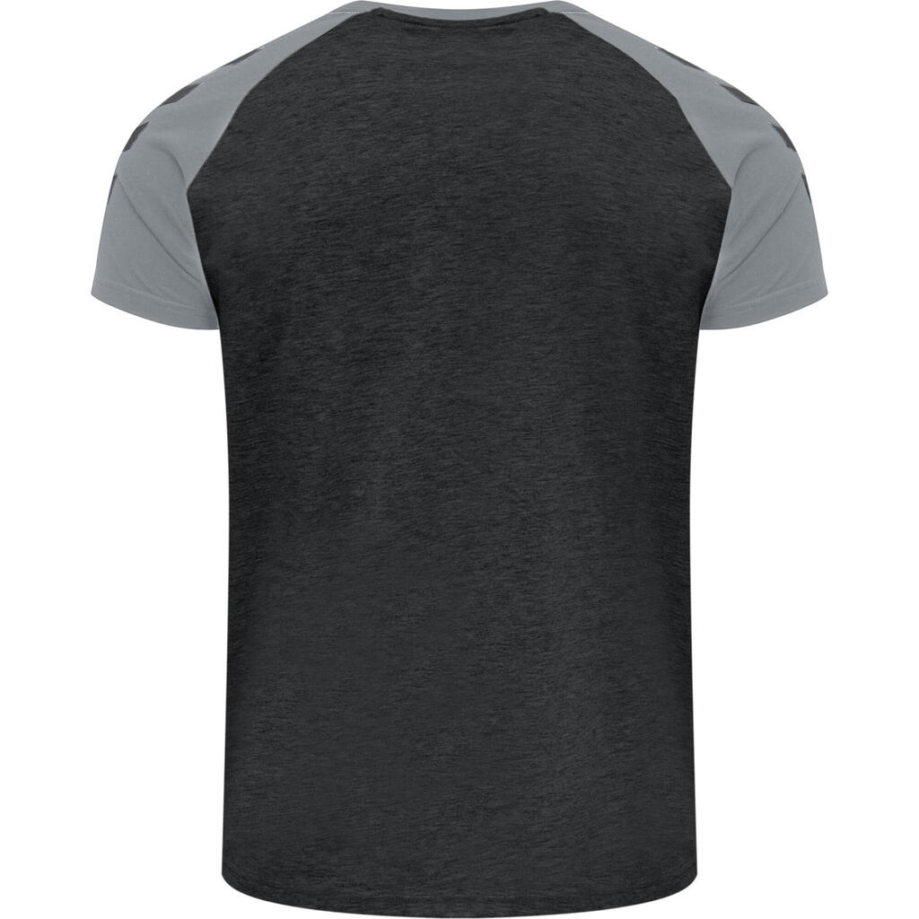 Men's Short-Sleeved Handball Top Legacy Blocked - Black/Grey