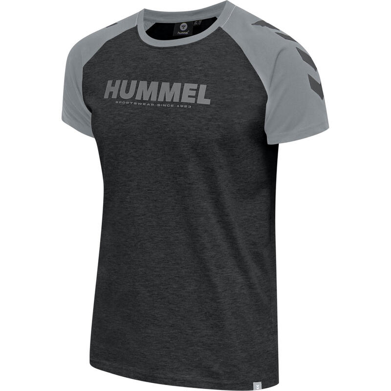 Camisola de Manga Curta de Andebol Homem HUMMEL LEGACY BLOCKED Preto Cinzento