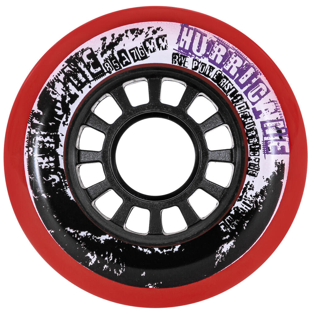 Freeride 76 mm 85A Wheels Hurricane 4-Pack - Red