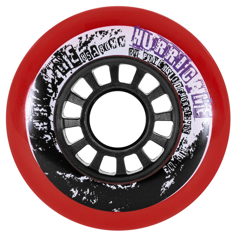 4 roues roller freeride HURRICANE 78mm 85a rouges