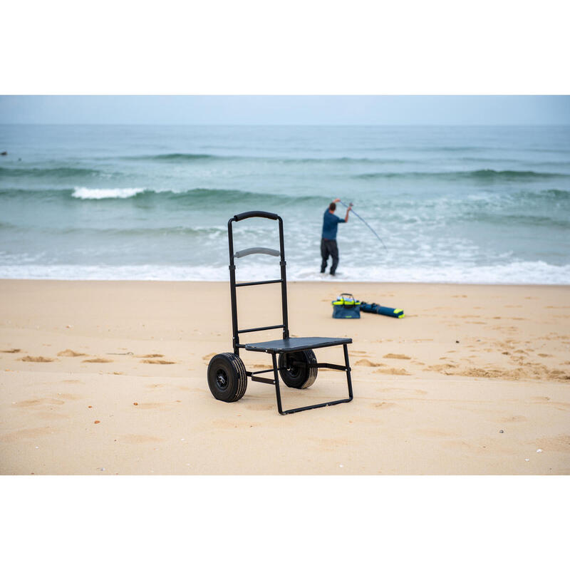 Chariot de pêche pour surfcasting, pêche à la carpe, pêche au feeder -  Capacité de charge de 55 kg