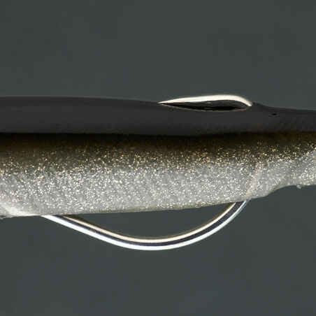 Sea Fishing Texas Soft Lure COMBO ANCHO 90 12 g silver black/white back