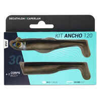 Sea fishing Texas anchovy shad soft lures kit ANCHO 120 30 g - orange