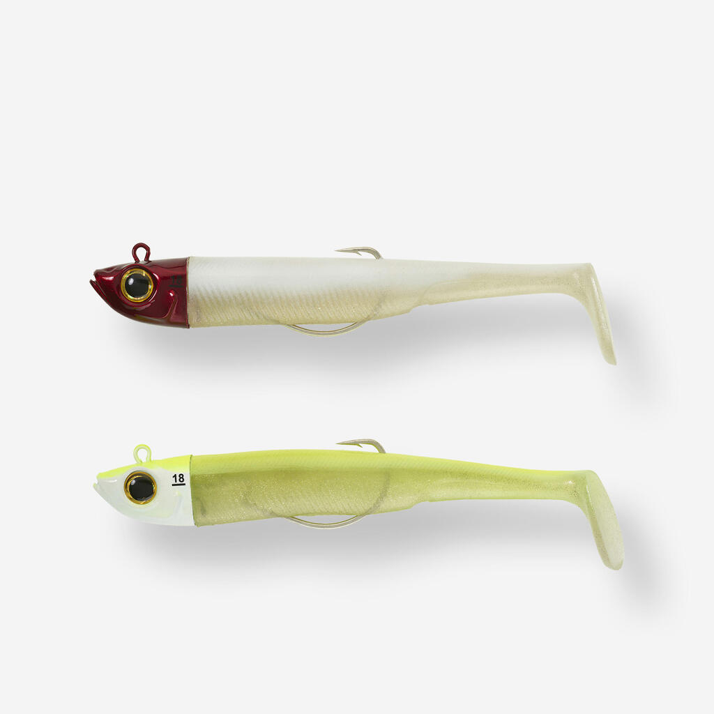 Sea fishing supple lures shad Texan anchovy ANCHO COMBO 120 50g Neon pink/Orange