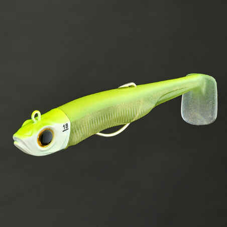 Sea fishing soft lures shad Texas anchovy ANCHO 120 18 g Red/yellow head