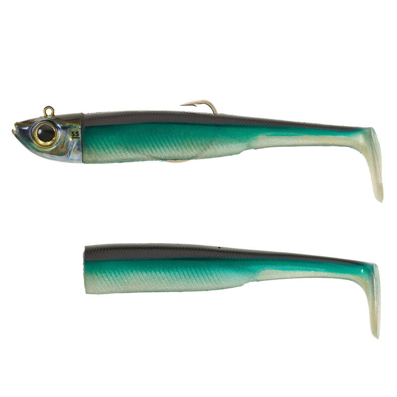 Sea fishing supple lures Texas anchovy shad KIT ANCHO 150 55 g - Blue