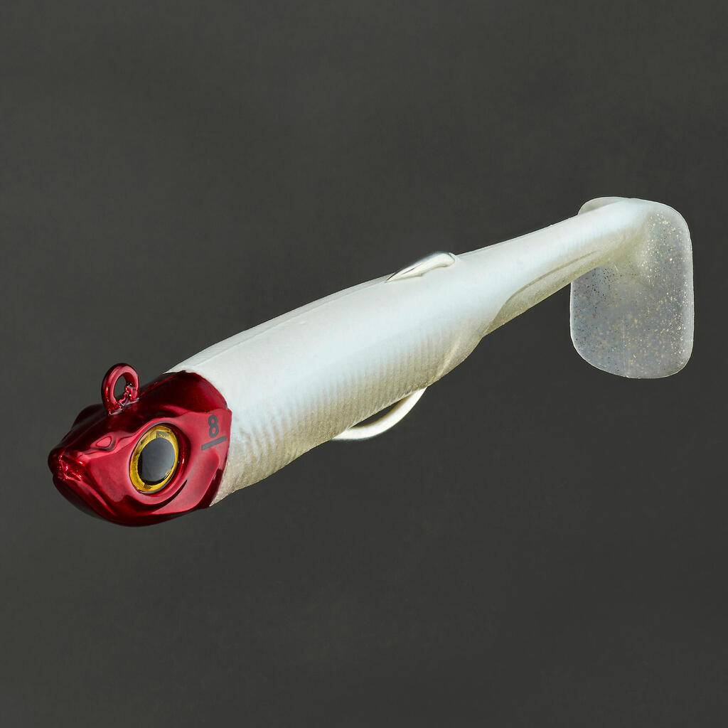 Sea Fishing Texas ANCHO Soft Lure COMBO 90 8 g neon yellow/red head
