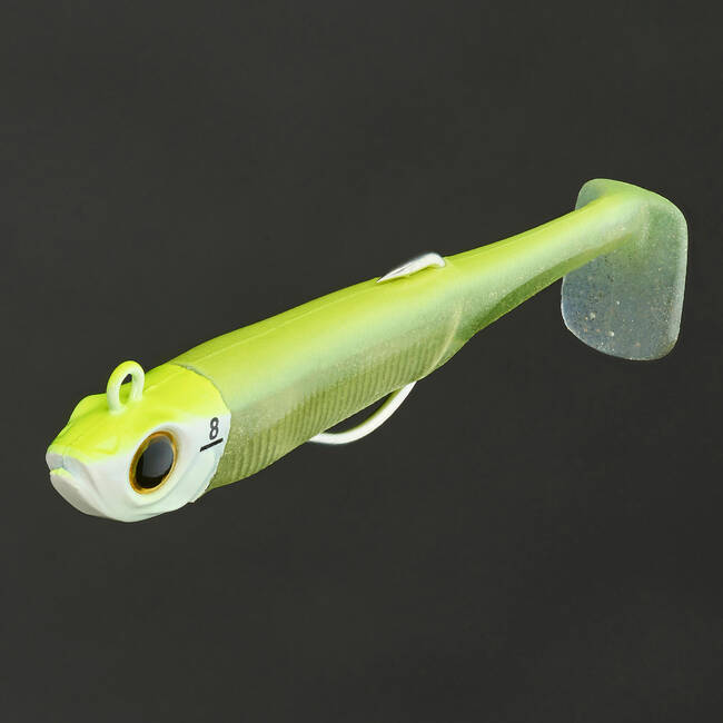 Fishing Soft Lure Ancho Combo 90 8g - neon yellow/red head - One Size By CAPERLAN | Decathlon