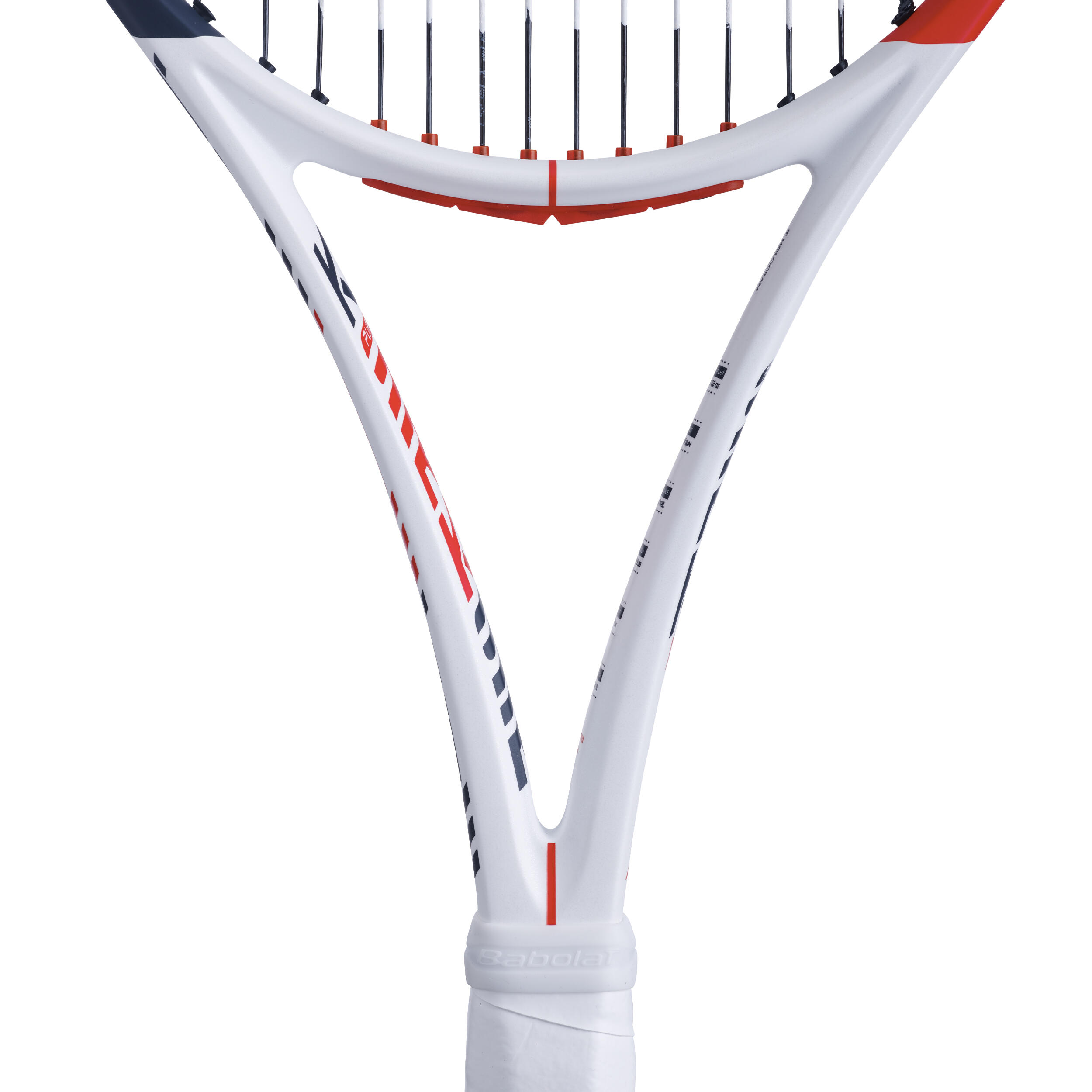 Adult Tennis Racket Pure Strike 16x19 305 g White Orange BABOLAT